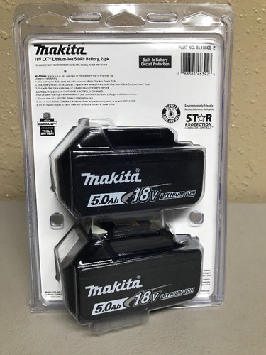 Makita BL1850B-2 18V LXT Lithium-Ion Batteries 5.0Ah 2pk  (NEW) Genuine