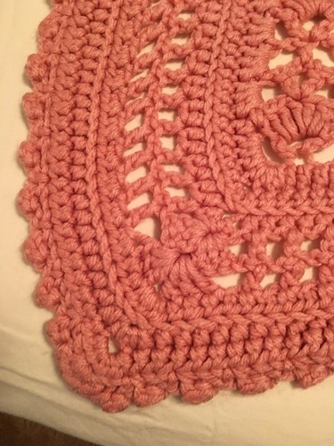 Vintage Afghan Blanket Spread 50 X 72 Handmade  Crochet