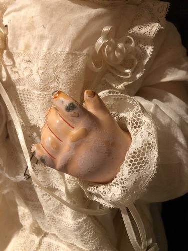 Antique doll Kestner baby doll JDK cute Hilda with old dress 22 Inches 1070