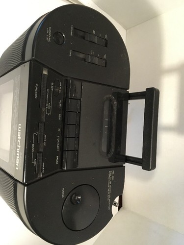 Sony MEGA Watchman B&W TV FM AM Receiver Stereo Cassette Player Model No. FD-555