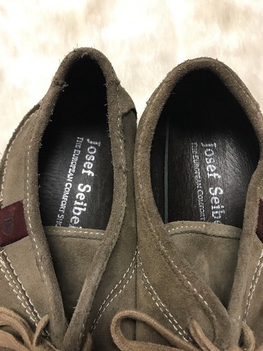 Josef Seibel Women's Gray/Brown Suede Lace Up Comfort Sneaker Shoe 39 (Size 8)