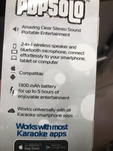 Tzumi Pop Solo Bluetooth Karaoke Microphone - Black