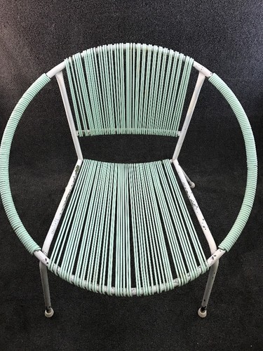 Mid Century Modern Ames Aire String Patio Lounge Hoop Chair
