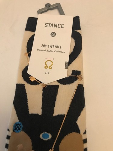 Stance Women Zodiac Collection Socks Sz Medium 8-10.5 Black Blue Crew Leo