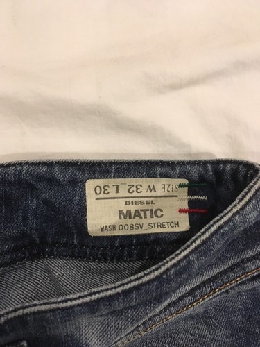 Diesel Matic 32 x 30 Italy 008SV Wash Jeans