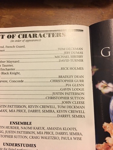 April 2006 Play Bill Monty Pythons Spamalot The Colonial Theater