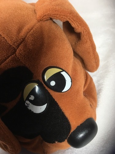 Vintage 80's Tonka Pound Puppies Brown Black Dog Plush Stuffed