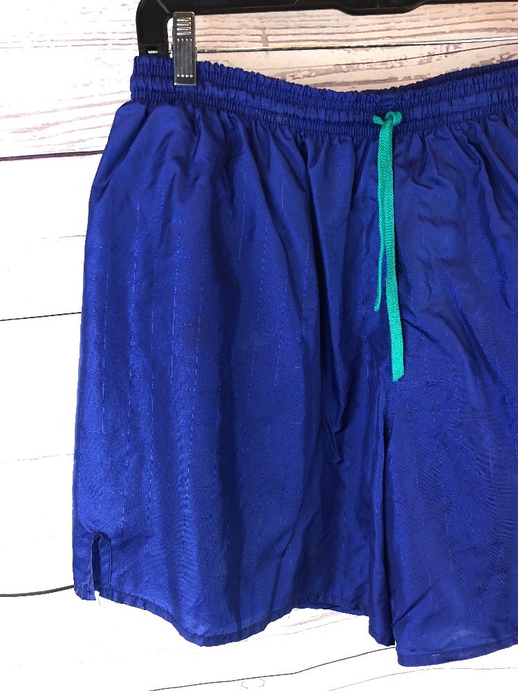 Vintage Umbro Adult XL Blue Green Pink Nylon Soccer Shorts 5b4