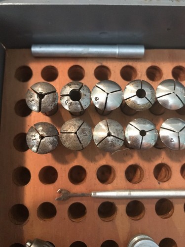 Vintage Watchmakers Lathe Collets 6 mm And Assorted Tools - Newall Case -