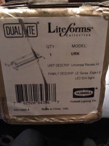 Hubbell Lighting Dual Lite Urk Le Series Edge-Lit Led Exit Sign Universal