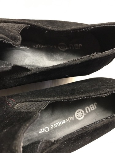 Jambu Womans size 7 Slip-On Wedge  JBU Black Adventure One Suede Adventure