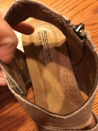 New Rockport Cobb Hill Women's Hollywood 2 Cuff Sandal Beige 9m