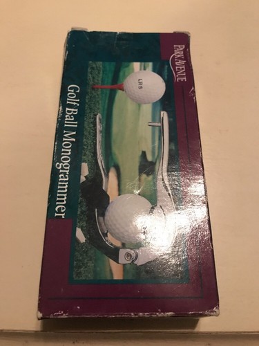 Golfing Monogrammer Kit ~Park Avenue Golf Ball Chrome Plated Star Case 3 Letter