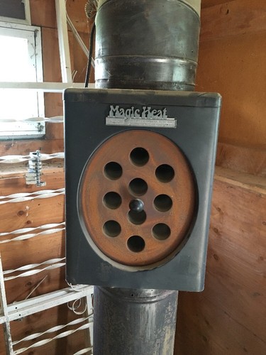 VTG ANTIQUE Hearth Craft HOME WOOD STOVE Electric Magic Heat Blower GARGOYLE