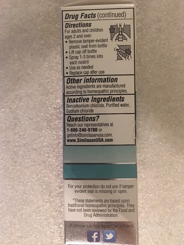 Similason Nasal Allergy Relief Nasal Mist .68 fl oz