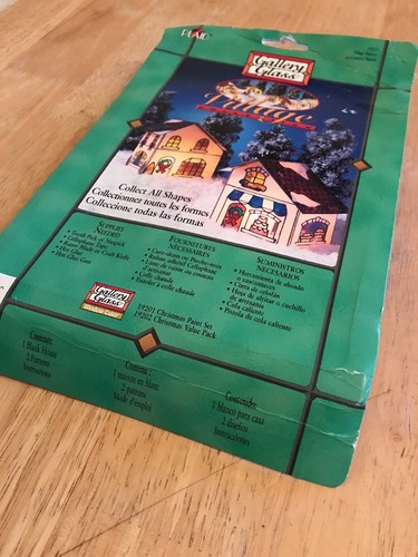 Plaid Gallery Stained Glass Holiday Village Window Kit NEW Bakery, Country Manor