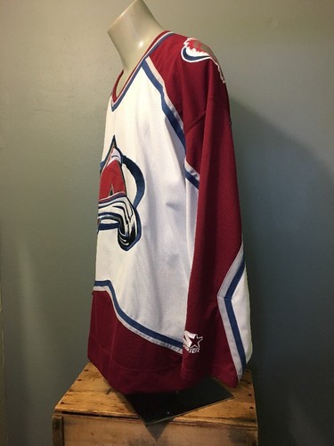 Vtg 90s Starter Colorado Avalanche NHL Hockey Jersey Mens XXL Uniform Shirt Sewn