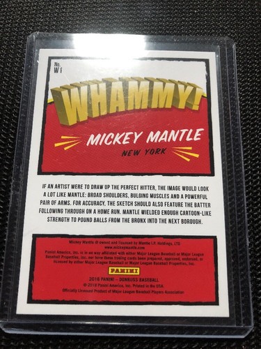 2018 Donruss Wammy #1 Mickey  Mantle MINT!