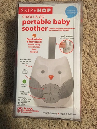 Night Lights Stroll & Go Portable Baby Soother Sound Machine, Owl New Free Ship