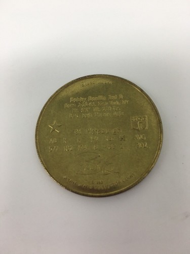 Solid Brass Bobby Bonilla Baseball Coin MLB Milk Caps Pogs Slammer Vintage 1992