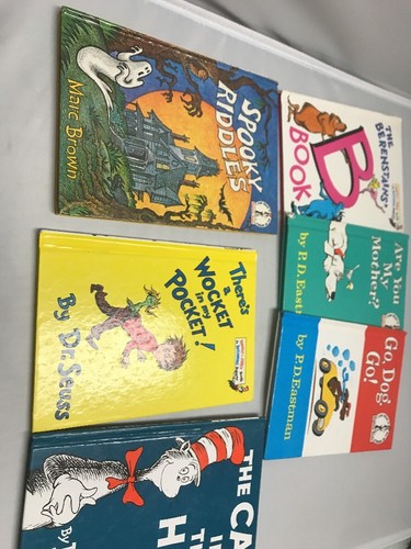 Dr Seuss lot 2 of 16 used HARDCOVERS Bright & Early,I can read it Large/ small