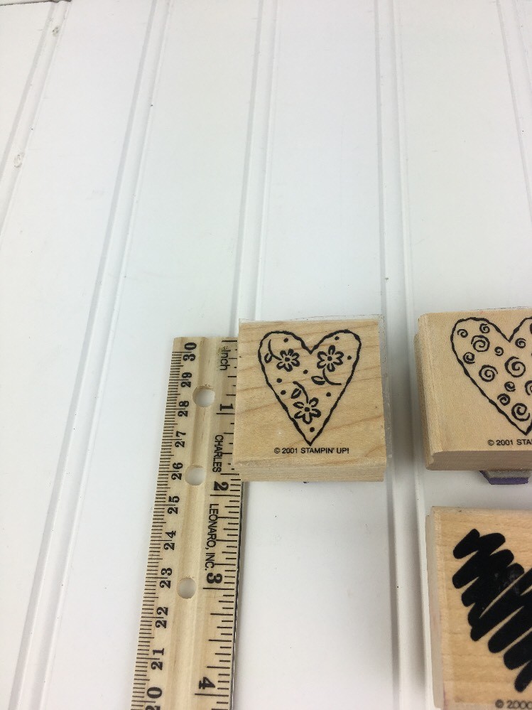 Stampin Up Rubber Stamps Heart Plus Heart Design 2000/2001 Scribble Heart