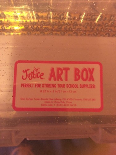 NWT Justice Black Cat Pencil Box Pencil Pouch Art Set Matches Sequins Cat