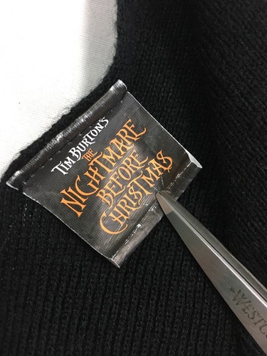 DISNEY NIGHTMARE BEFORE CHRISTMAS JACK SKELLINGTON SCARF Tim Burton Distressed