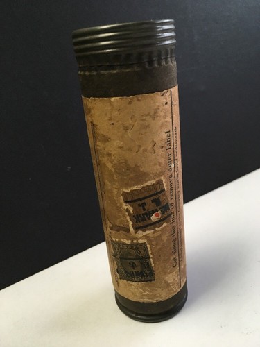 Vintage Medical Mail Tin Improved Mailing Case Co. New York Bottle Insert Includ