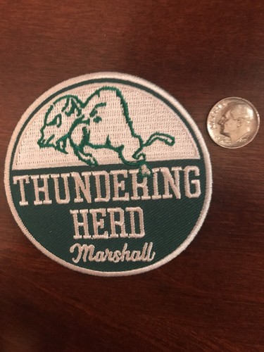 Marshall University Thundering Herd Vintage Embroidered Iron On Patch  3"
