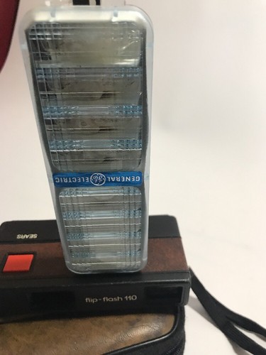 Vintage Sears Flip-Flash 110 Camera And Case