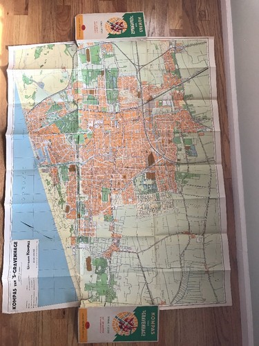 Vintage Map Kompas van S-Gravenhage The Hague Netherlands Dutch