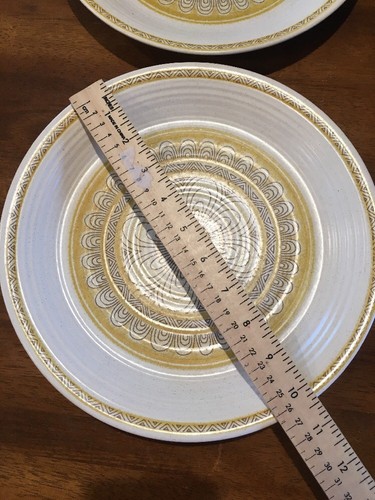 2 Franciscan Hacienda Gold Dinner Plates Earthenware 10 3/4