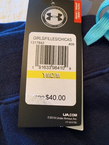 NWT UNDER ARMOUR JOGGERS SWEATPANTS PANTS COLD GEAR LOOSE FIT BLUE GIRLS Medium