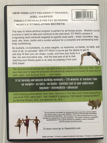 Joel Harper's Fit Pack - 9 Short Workouts -  2 DVDs Set - All Levels - All Ages