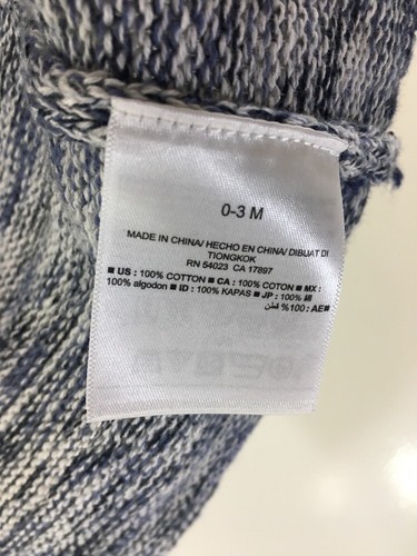 OLD NAVY INFANT GIRL OPEN CARDIGAN SWEATER NAVY MARL SIZE 0-3M NWT