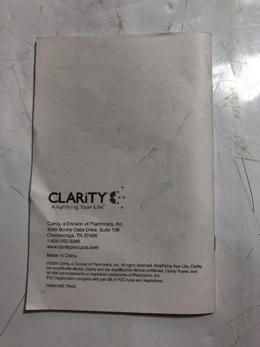 Clarity W-1000 High Frequency Enhancing Phone Big button Selling Not working
