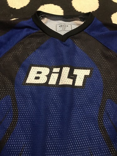 BiLT Racing Blue Black Long Sleeve Shirt Youth Large Racing Motorcross Atv