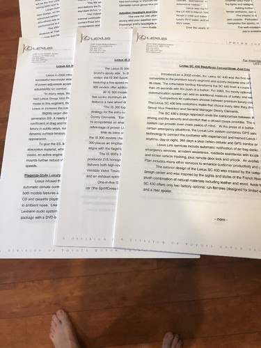 2003 Lexus Media Information Press Kit W CD Letters & Photos LS GS ES Etc