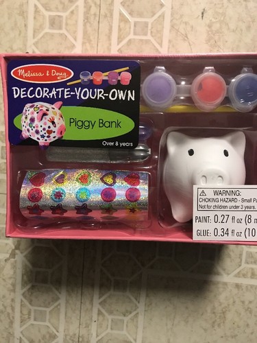 Melissa And Doug. Decorate Your Own Piggy Bank