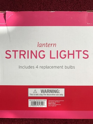 NEW Target VALENTINE'S DAY HEARTS STRING LIGHTS 10 LANTERN STYLE RED PINK Dot