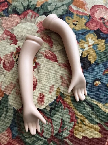 Vintage Porcelain Doll Arms Hands Parts Restore Repair Red Nails