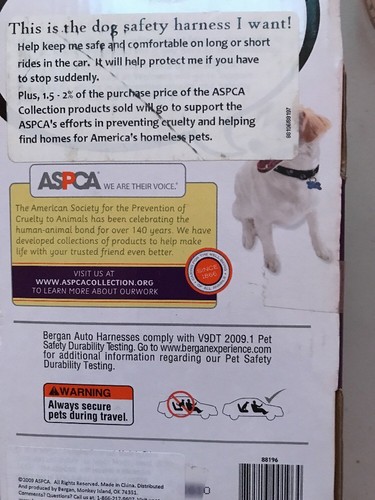 NEW ASPCA Dog Safety Harness & Tether Medium 25-50 lbs
