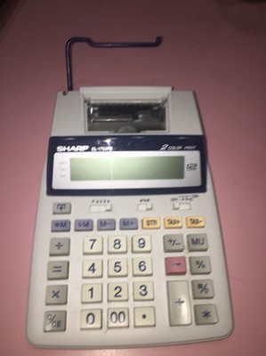 Sharp Calculator Adding Machine EL-1750PII 12 Digit 2 Color Print
