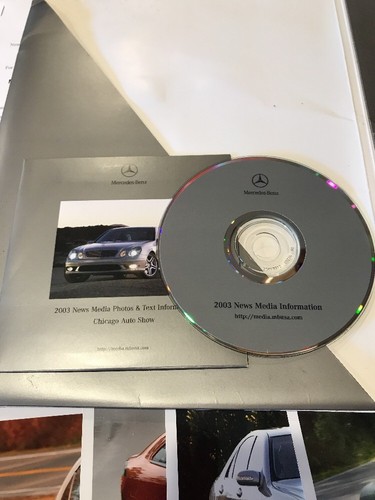 2003 Complete Mercedes Benz Information Press Kit W/ Letters Photos CD Slides