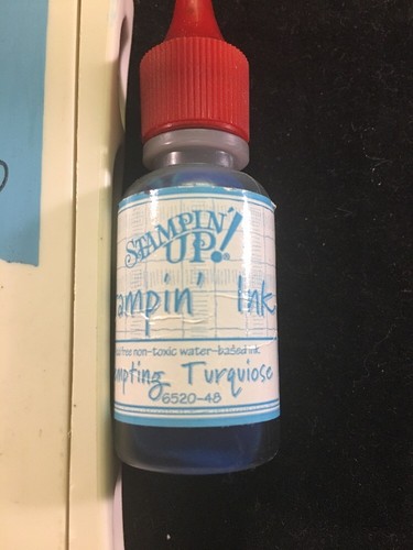 Stampin Up CLassic Ink Pad & Ink Refill & Marker - Tempting Turquoise Blue