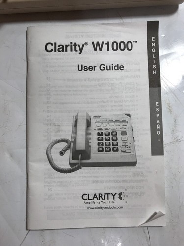 Clarity W-1000 High Frequency Enhancing Phone Big button Selling Not working