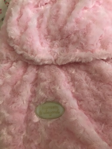 Blankets and Beyond Size 0-3 Month Baby Pink Minky Swirl Plush Swaddle Sac