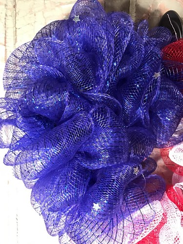 Handmade Fourth Of July Heart Wreath