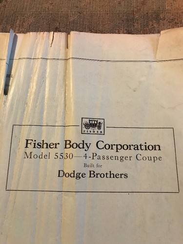 Antique Vintage Dodge Brothers Master Parts List Manual Book Catalog